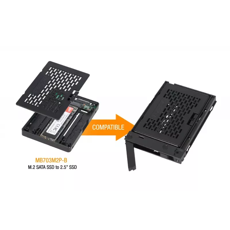 HDD klietka Icy Dock MB742TP-B univerzálna plast 134mm šírka