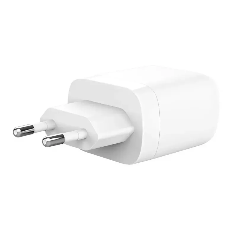 Silicon Power QM25 30W nástenná nabíjačka s dvoma portami, USB-C a USB-A, biela (SP30WASYQM252PCW)