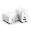 Silicon Power QM25 30W nástenná nabíjačka s dvoma portami, USB-C a USB-A, biela (SP30WASYQM252PCW)