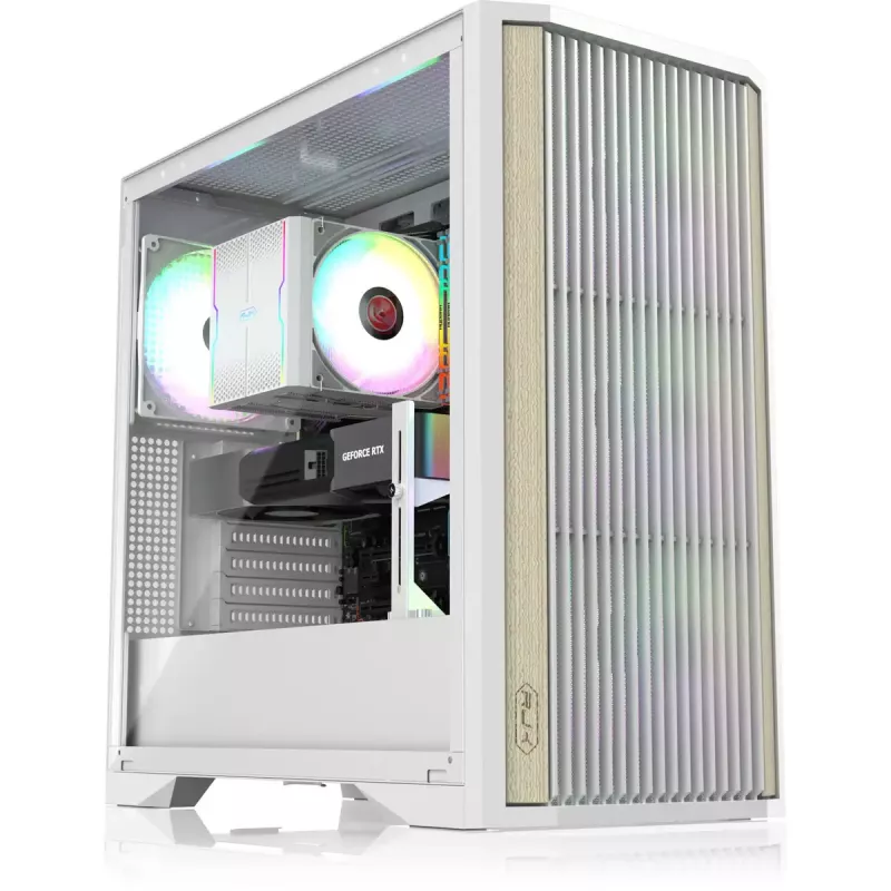 Skriňa pre tower PC RAIJINTEK AGOS MAX-MS4 biela s tvrdeným sklom