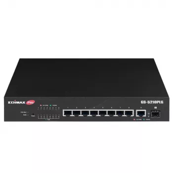 Managed switch Edimax GS-5210PLG 8 portov Gigabit Ethernet PoE čierny
