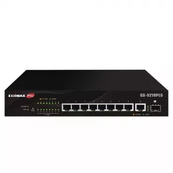 Managed switch Edimax GS-5210PLG 8 portov Gigabit Ethernet PoE čierny