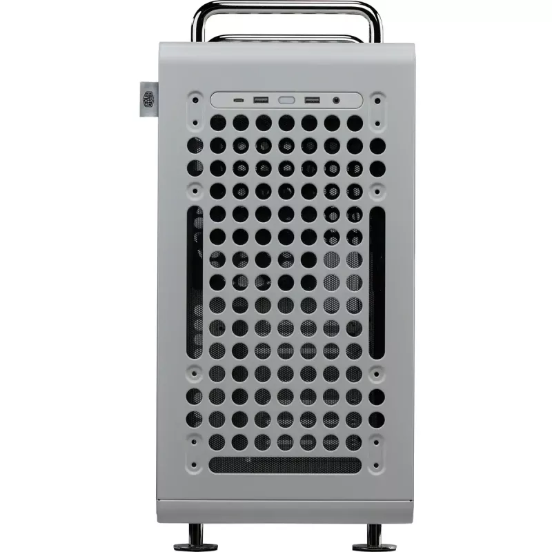 Skriňa pre počítač Cooler Master QUBE 540 Moonstone — mid-tower s bočným panelom z tvrdeného skla (sivá)