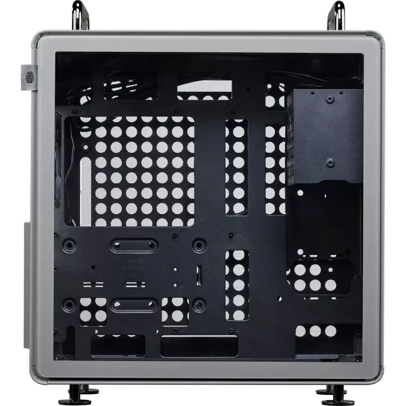 Skriňa pre počítač Cooler Master QUBE 540 Moonstone — mid-tower s bočným panelom z tvrdeného skla (sivá)