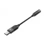 Mobilný kábel UNITEK M1204A USB-C na 3,5 mm čierny 0,1 m