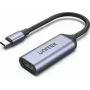 USB-C na HDMI adaptér Unitek V1416B, sivý, jednoportový video výstup