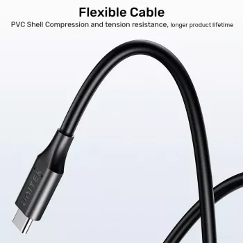 Napájací kábel UNITEK C14115BK-1.8M USB-C DC 1,8 m 20 V 3,25 A