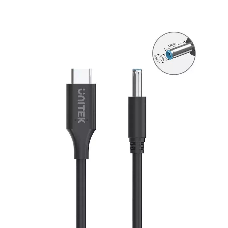 Napájací kábel UNITEK C14117BK-1.8M USB C DC 1,8 m 20 V 3,25 A