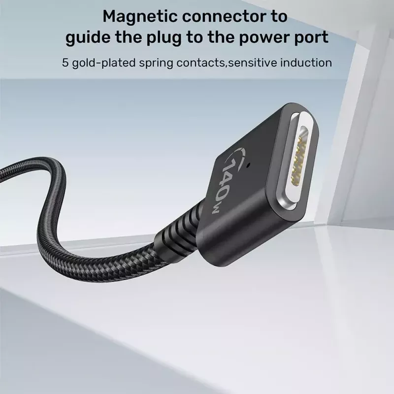 Napájací kábel UNITEK C14121BK-1M čierny MagSafe 3 USB C 1m 28V 5A