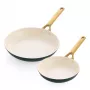 Sada panvíc 2 ks GreenPan Padova Reserve 20 cm & 26 cm – zelená, nepriľnavý riad