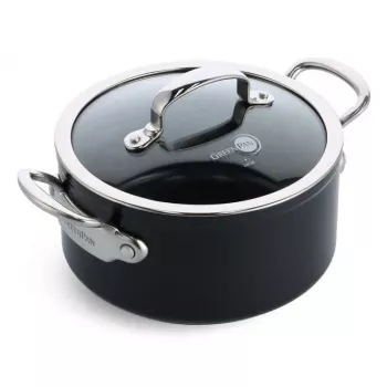 GreenPan Barcelona Pro dusací hrniec, 24 cm, Black