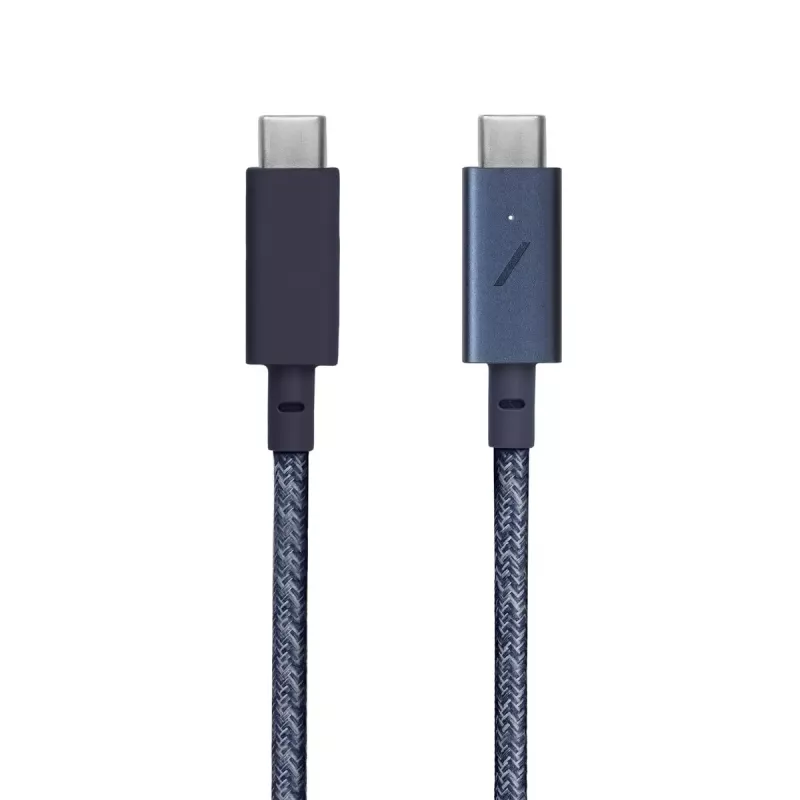 USB-C na USB-C kábel Native Union Belt kábel Pro 2,4 m USB 2.0 modrý