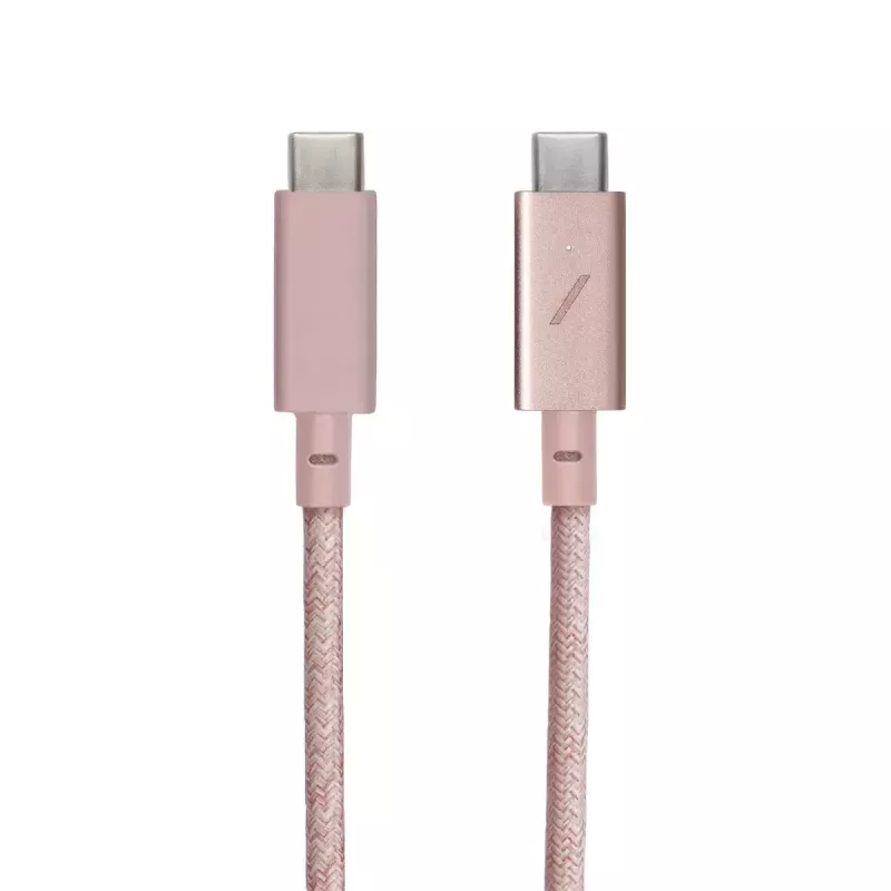 Native Union Belt Cable Pro USB-C na USB-C, 2,4 m, LED displej, Rose