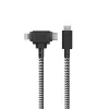USB-C na USB-C / Lightning kábel Native Union Belt kábel Duo, 1,5 m, zelený