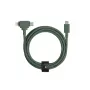 USB-C na USB-C / Lightning kábel Native Union Belt kábel Duo, 1,5 m, zelený