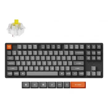 Mechanická klávesnica Keychron K8 Max 80% (87 klávesov) kábel USB + RF Wireless + Bluetooth, RGB, čierna