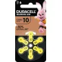 Batérie do načúvacích prístrojov Duracell EasyTab veľkosť 10, balenie 6 ks