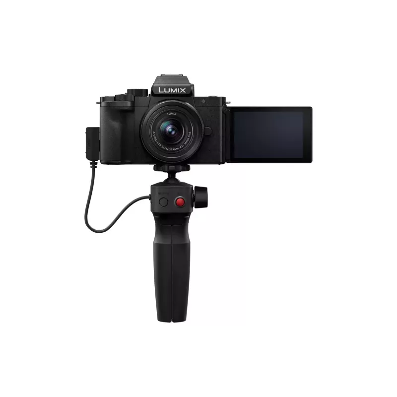 Panasonic Lumix DC-G100D čierna súprava fotoaparátu s objektívom H-FS 12-32 a gripom DMW-SHGR2