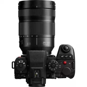 Bezzrkadlový fotoaparát Panasonic Lumix DC-S1R II s objektívom 24–105mm, 47,3MP plný formát