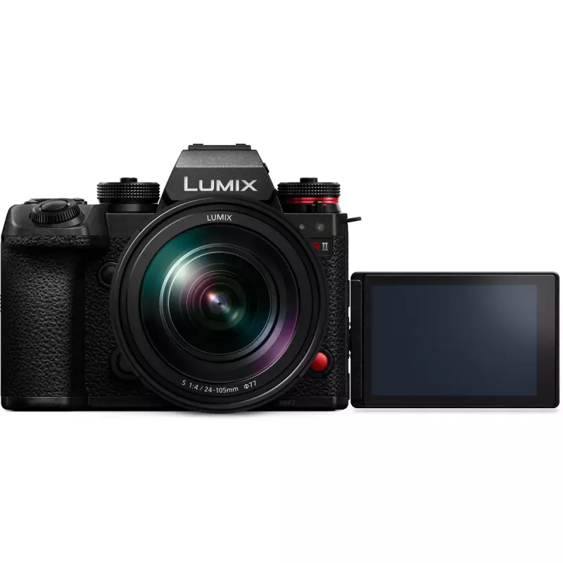 Bezzrkadlový fotoaparát Panasonic Lumix DC-S1R II s objektívom 24–105mm, 47,3MP plný formát