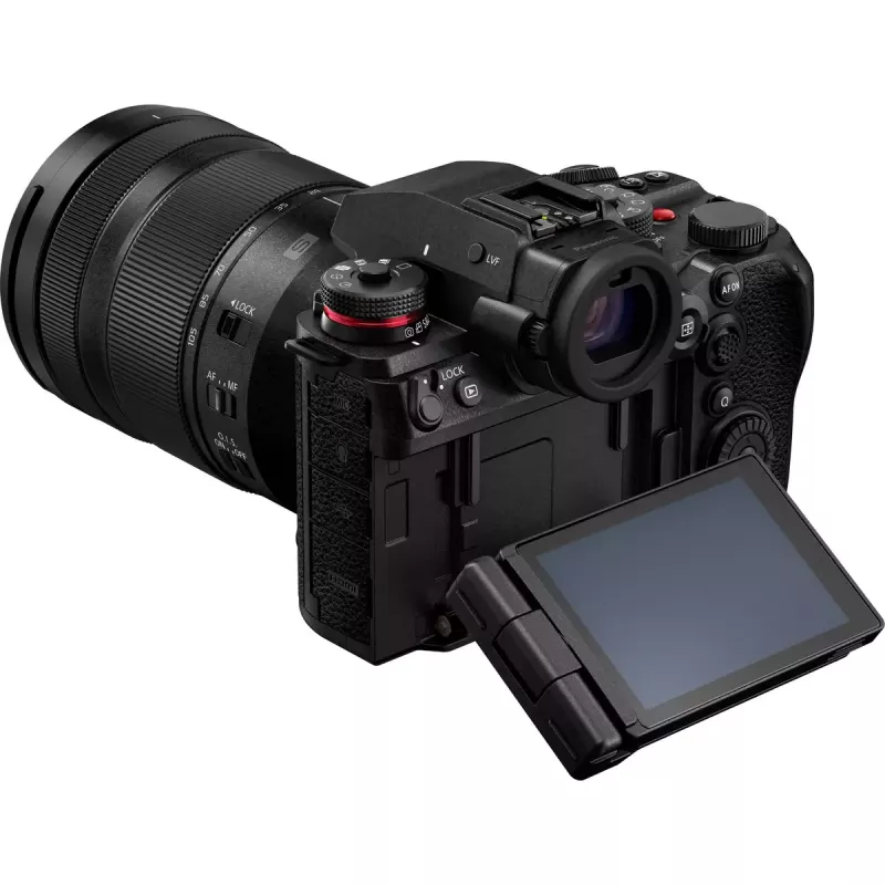 Bezzrkadlový fotoaparát Panasonic Lumix DC-S1R II s objektívom 24–105mm, 47,3MP plný formát