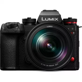Bezzrkadlový fotoaparát Panasonic Lumix DC-S1R II s objektívom 24–105mm, 47,3MP plný formát