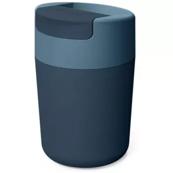 Cestovný hrnček joseph joseph Sipp 340 ml s hygienickým viečkom, modrý