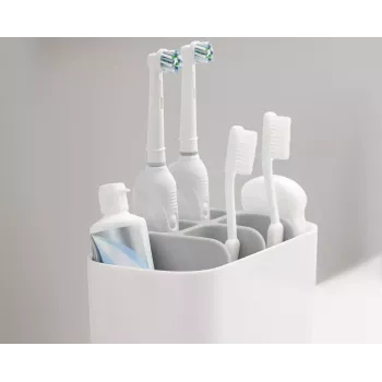 Stojan na zubné kefky Joseph Joseph EasyStore Large sivý