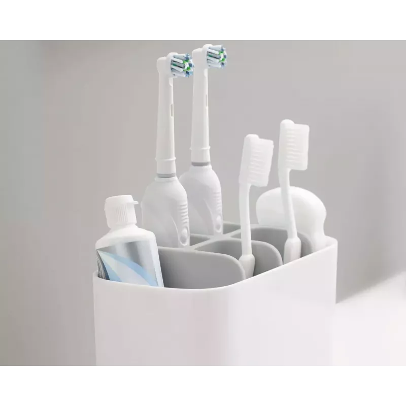 Stojan na zubné kefky Joseph Joseph EasyStore Large sivý