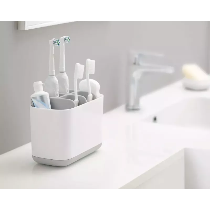 Stojan na zubné kefky Joseph Joseph EasyStore Large sivý