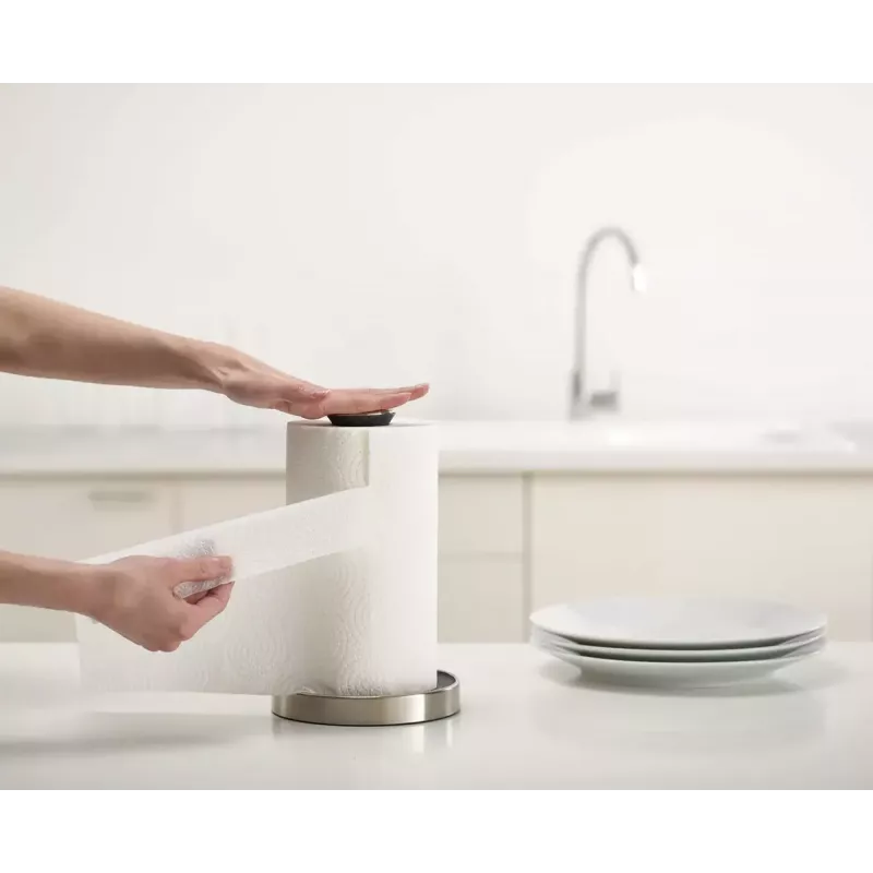 Stolný držiak na papierové utierky Joseph Joseph 85140 sivý strieborný okrúhly