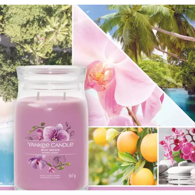 Vosková sviečka Yankee Candle Wild Orchid výška 157 mm šírka 93 mm