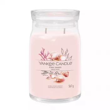 Yankee Candle Signature Pink Sands veľká sviečka v skle, 567 g