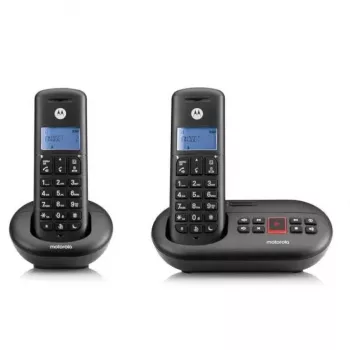 Motorola E212 DUO Súprava bezdrôtového telefónu, 2 slúchadlá, čierna