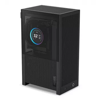 PC skriňa NZXT H2 Flow Small Form Factor (SFF) — Mini-ITX, 2x 2,5 inch pozície, tvrdené sklo, čierna, 181×263×435 mm