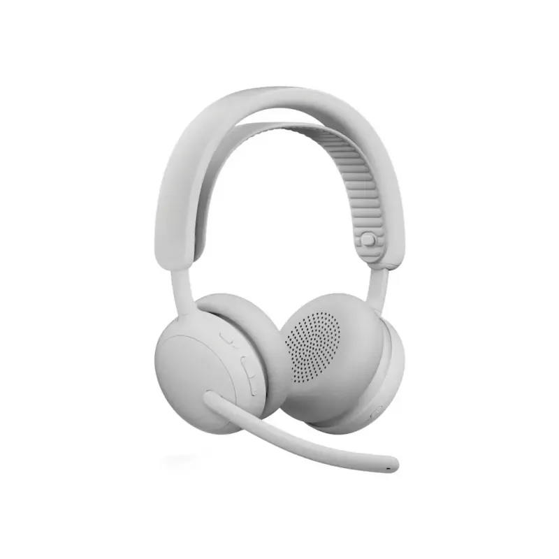 Headset Logitech Zone Wireless 2 ES — káblový a bezdrôtový (Bluetooth), USB-C, supraaurálny, 1,5 m kábel, biela, 212 g