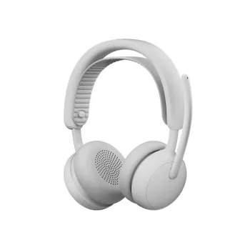 Headset Logitech Zone Wireless 2 ES — káblový a bezdrôtový (Bluetooth), USB-C, supraaurálny, 1,5 m kábel, biela, 212 g