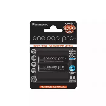 Nabíjacia batéria AA Panasonic BK-3HCDE/2BE 2500mAh 1,2V, 2 ks