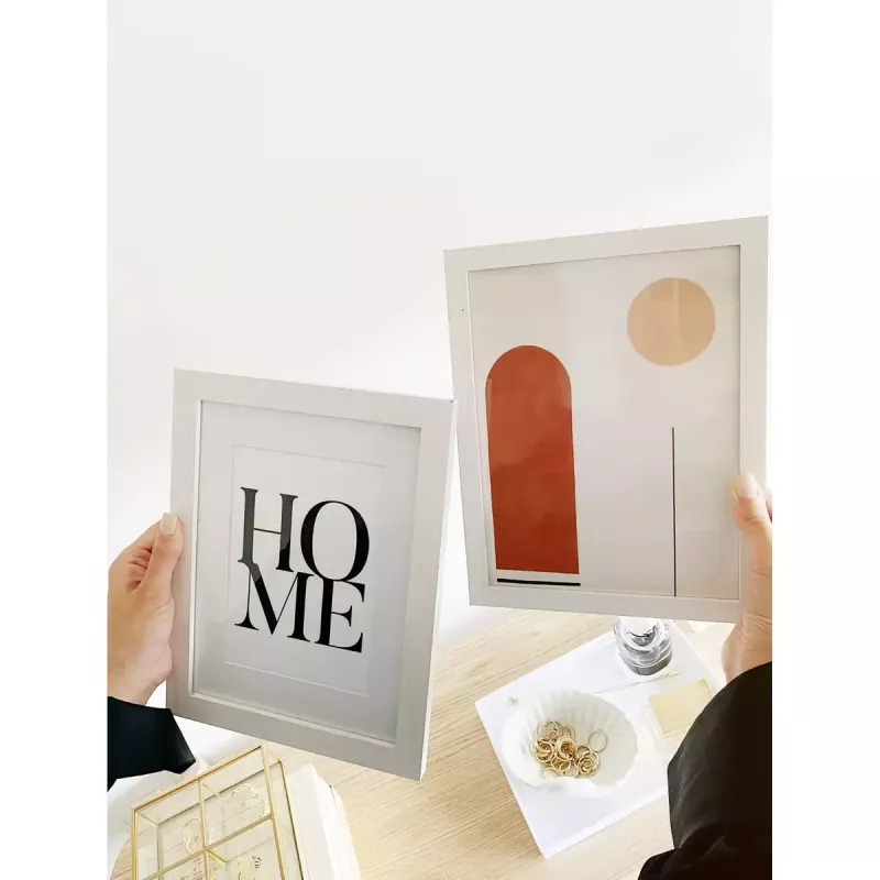 Samostatný rám na obrázok Deknudt S66KF1 P1 biely MDF sklo drevo 30x40