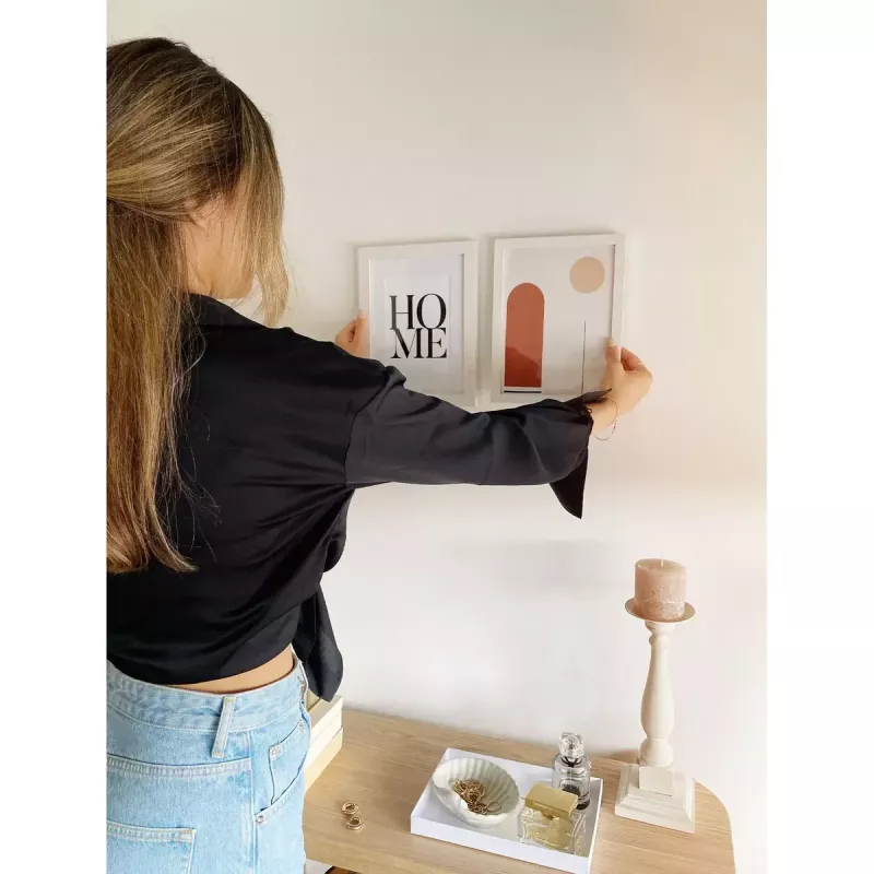 Samostatný rám na obrázok Deknudt S66KF1 P1 biely MDF sklo drevo 30x40