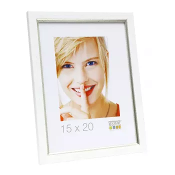 Samostatný rám na obrázok Deknudt S46AF1 strieborná biela 168x218 mm