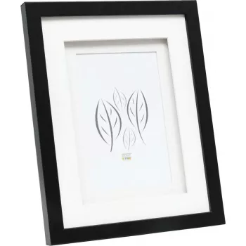 Fotorám s dvojitou paspartou Deknudt S65KK2 čierna 13x13 cm