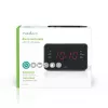 Digitálny budík Nedis CLAR002BK — LED displej, AC 220–240V, 130×80×70 mm, čierny