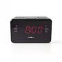 Digitálny budík Nedis CLAR002BK — LED displej, AC 220–240V, 130×80×70 mm, čierny