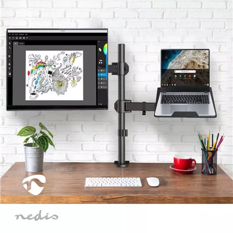 Držiak monitora Nedis MMSISNB110BK 81,3 cm 32 palcov na stôl čierny