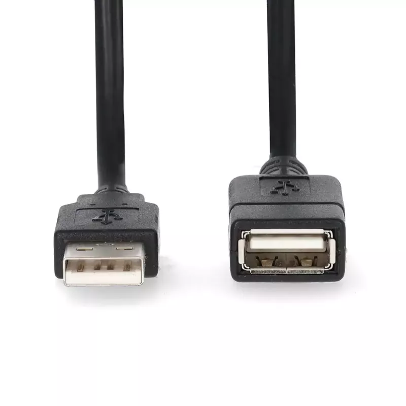 Nedis CCGL60010BK20 Predlžovací kábel USB 2.0, A samec na A samica, 2 m, čierny