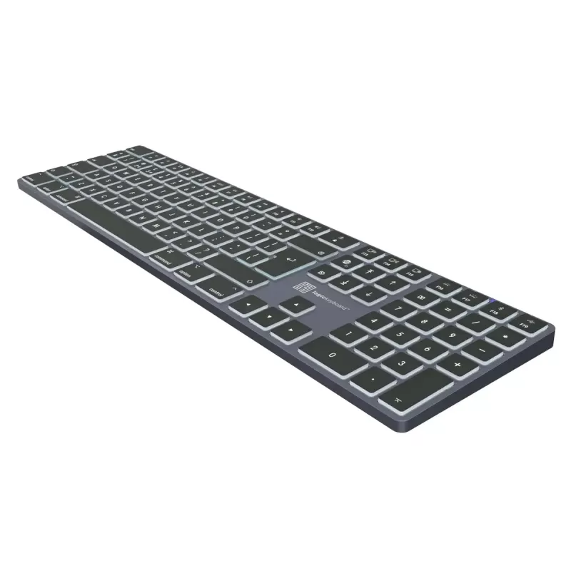 Klávesnica LogicKeyboard SKB-TM-UK Full-Size USB + Bluetooth, QWERTY UK English, Titanium