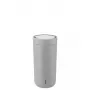 Termohrnček Stelton To Go Click 400 ml sivý nerezové viečko polypropylén vnútorný materiál 72×80 mm