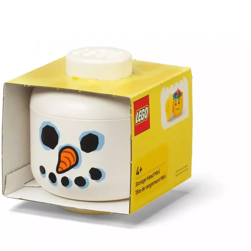 Storage Head Snowman mini od Room Copenhagen – organizér na hračky a kocky kompatibilný s LEGO, biely