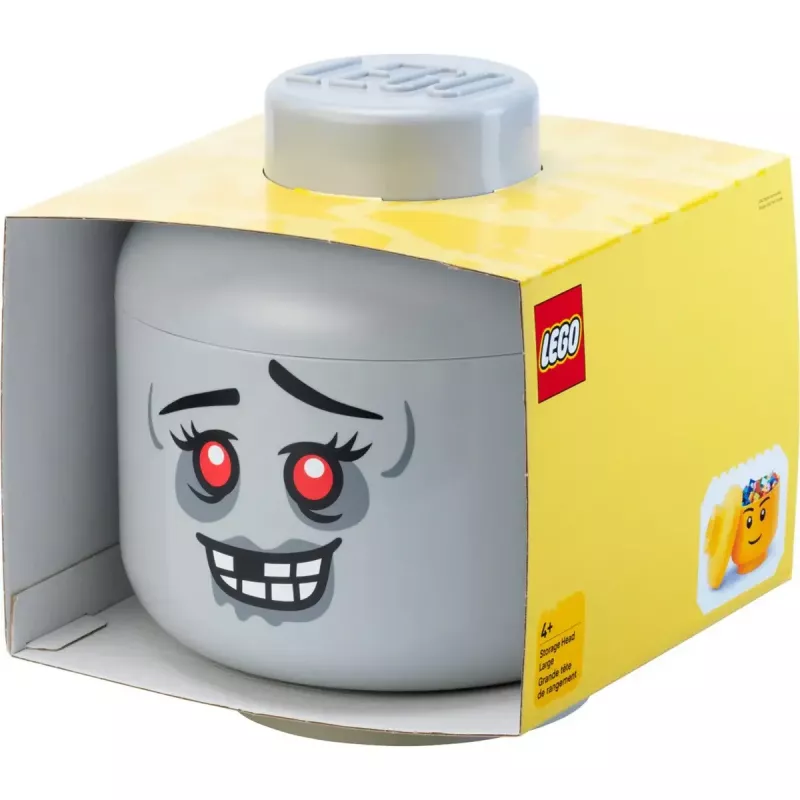 Storage Head Large by room copenhagen — úložná krabica kompatibilná s LEGO „Zombie“ (sivá)